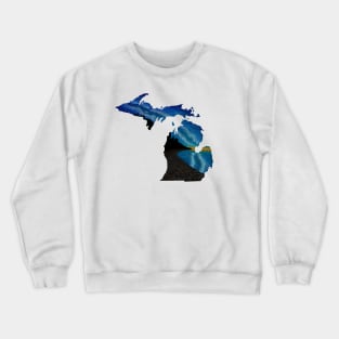 MIchigan Silhouette - Milky Way Crewneck Sweatshirt